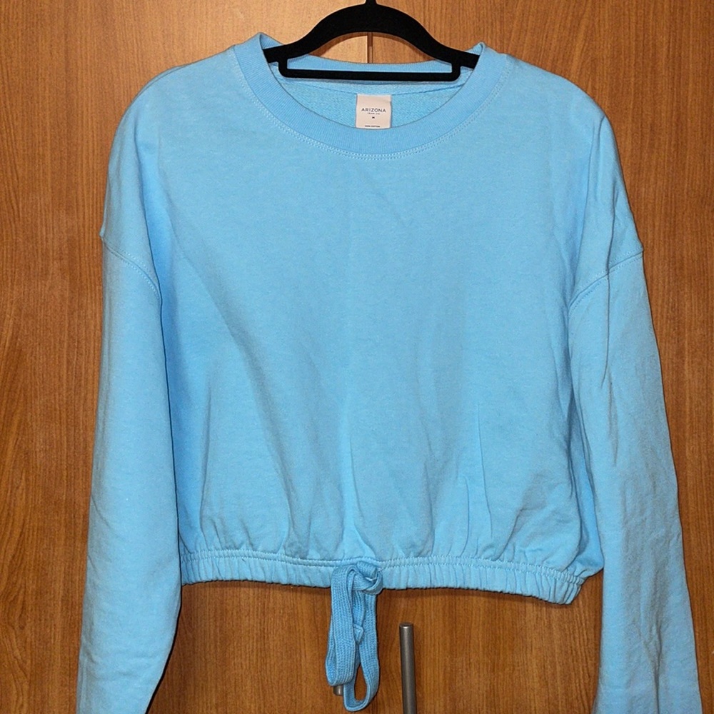 NWT Arizona Fleece Capsule Crew Neck Long Sleeve Sweatshirt - Sky Blue - Size M - Picture 5 of 9